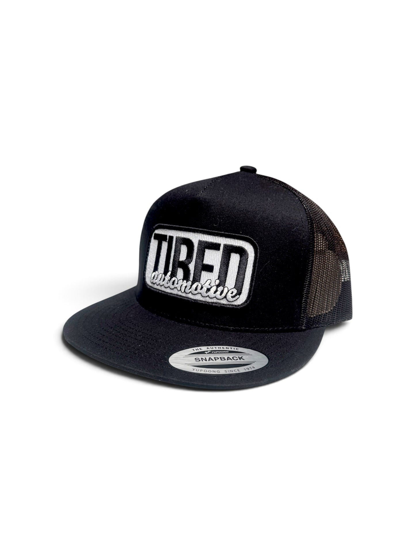 Tired Automotive Rectangle Logo Hat