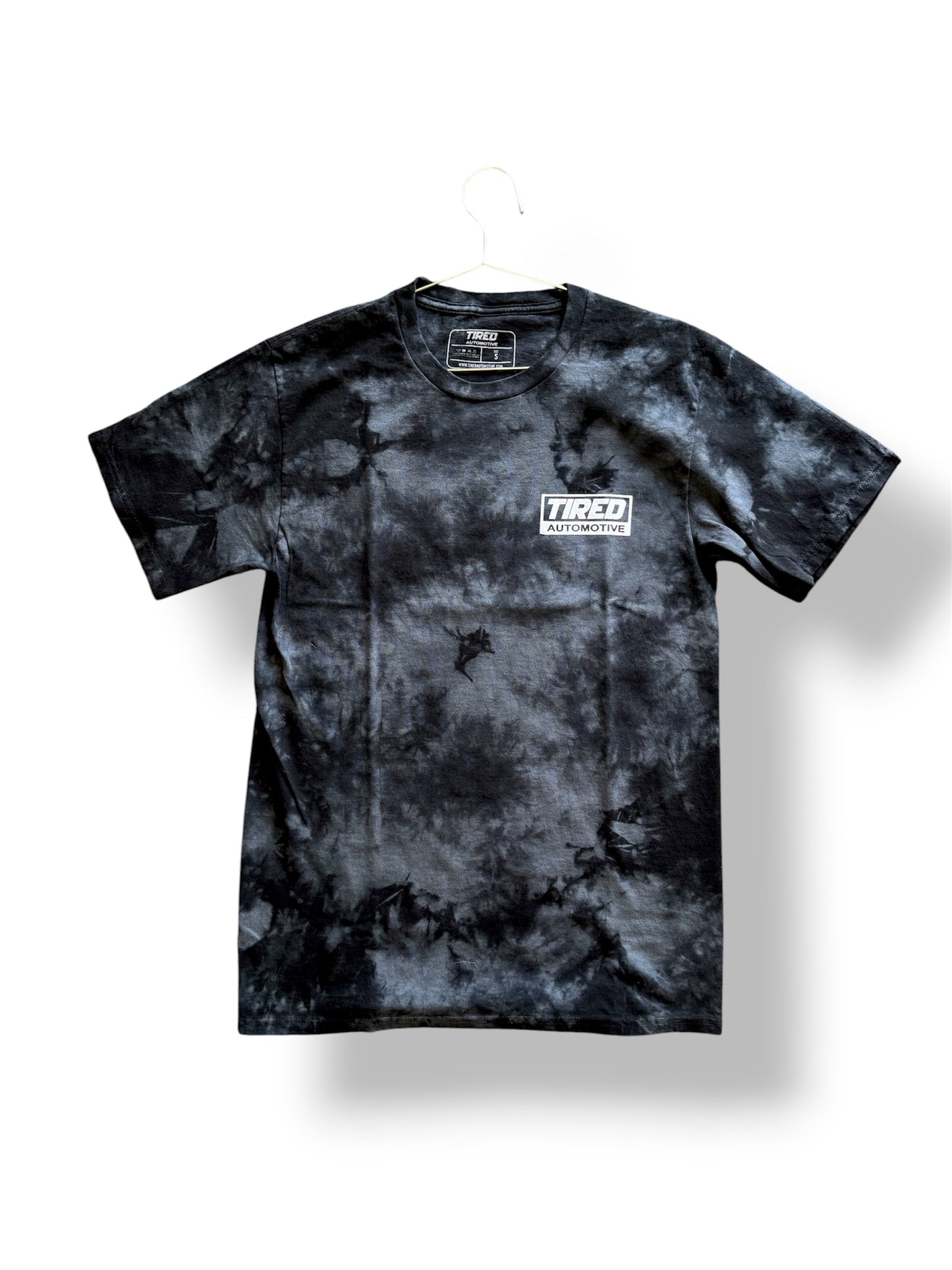 TIRED AUTOMOTIVE TIE DYE OG LOGO T SHIRT