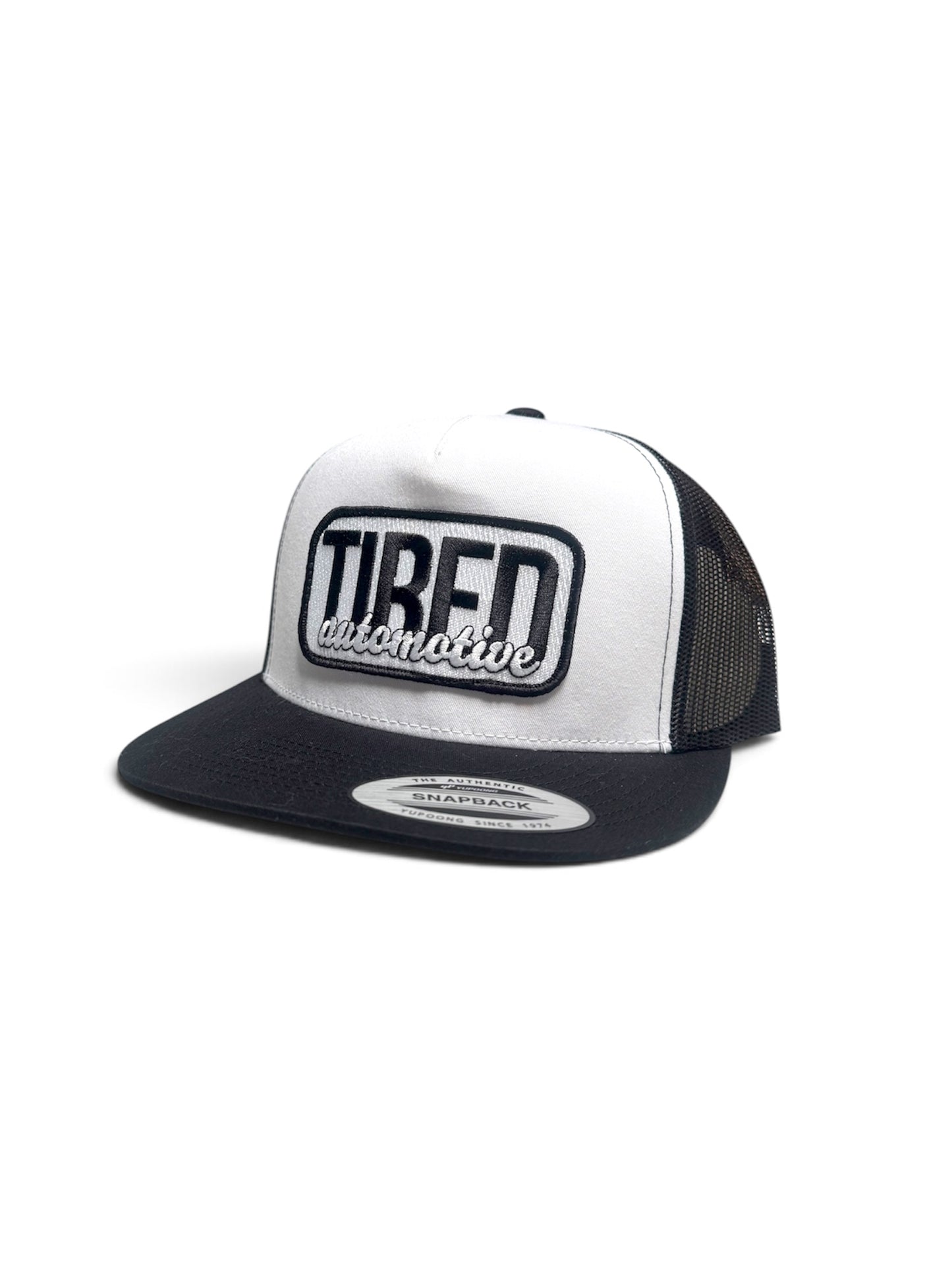 Tired Automotive Rectangle Logo Hat