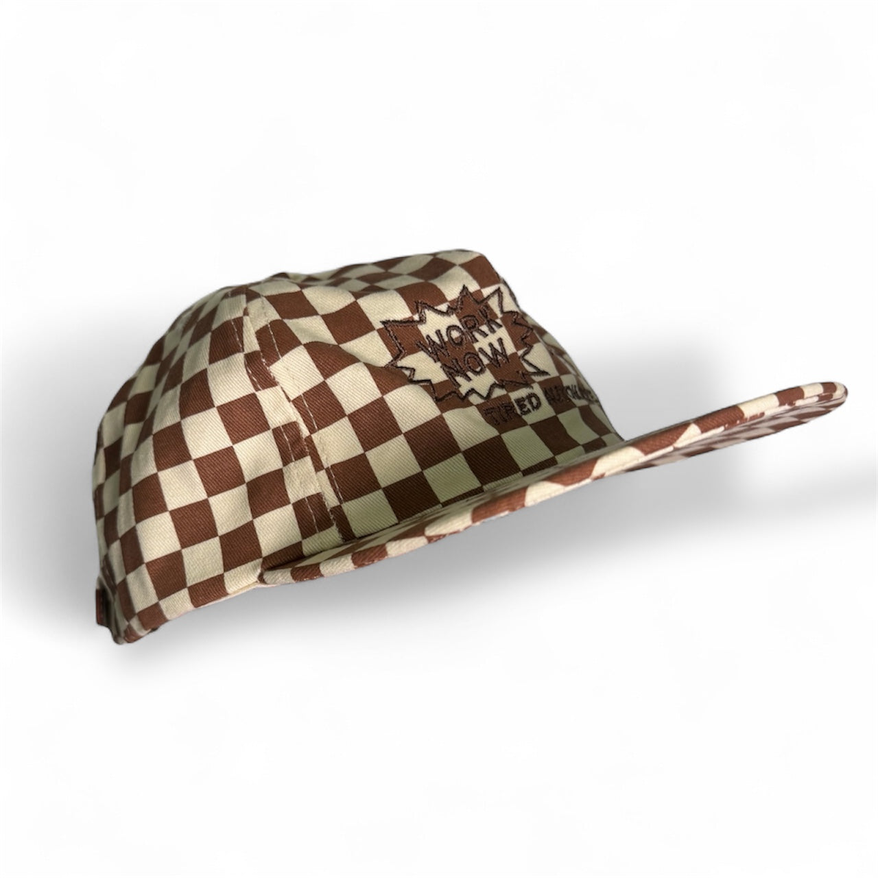 Work Now Cruise Later Checker Hat