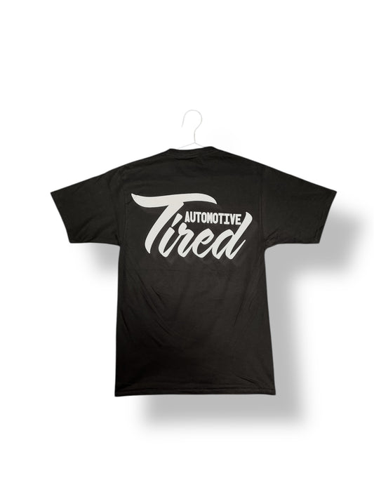 Tired Automotive Cursive Logo Tee