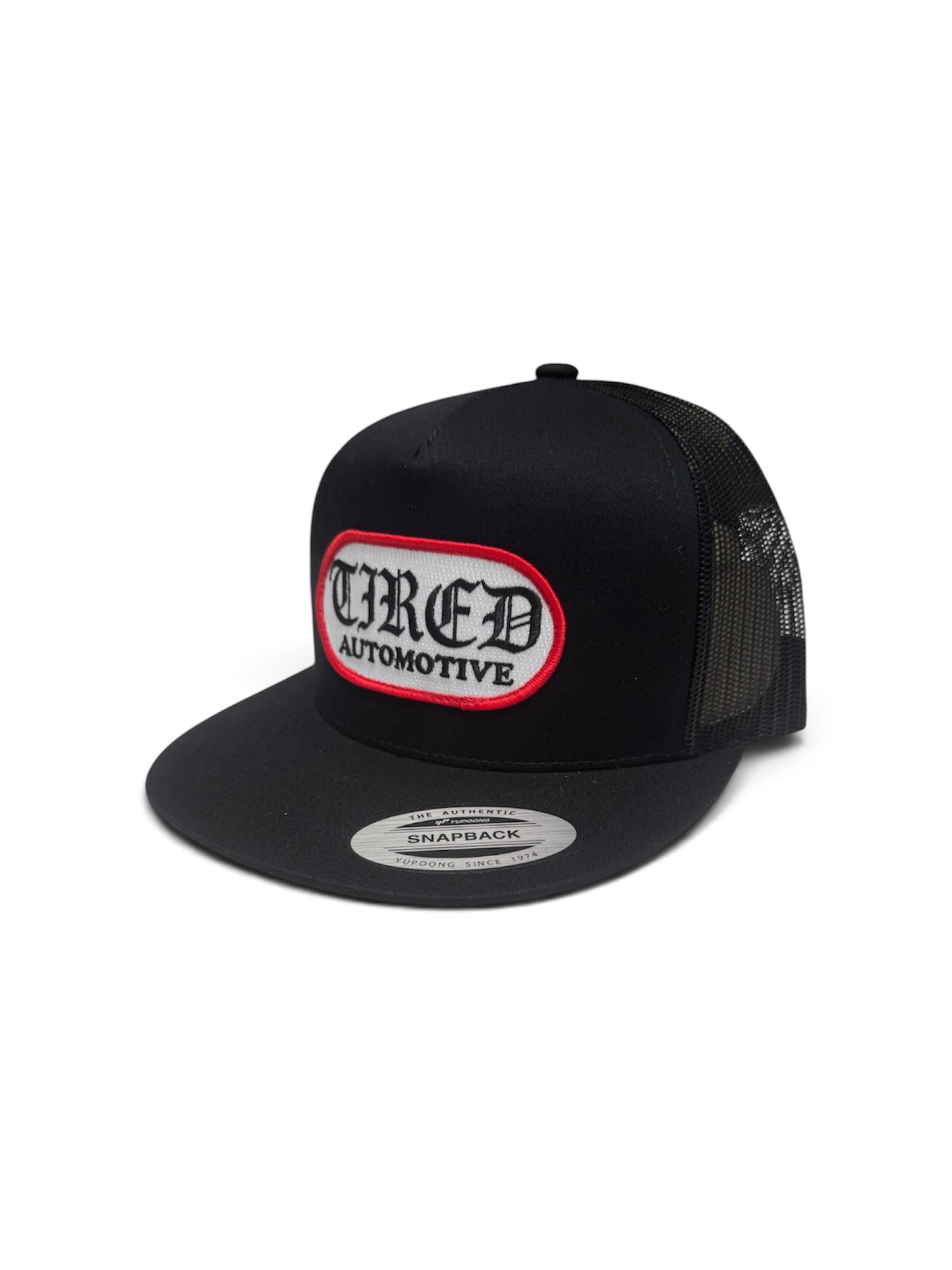 Tired Automotive Old English Logo Hat