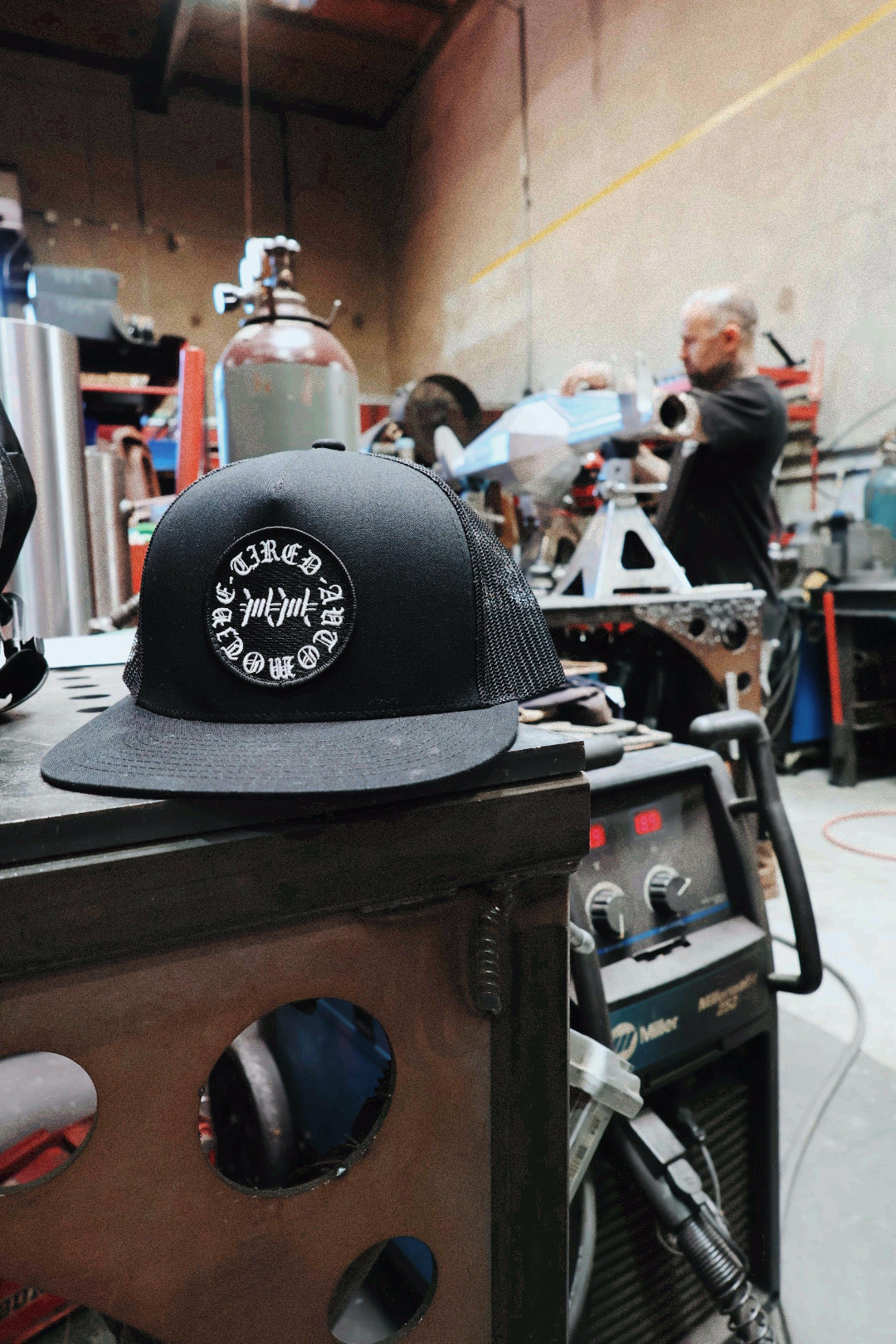 Tired Automotive Barbwire Logo Hat