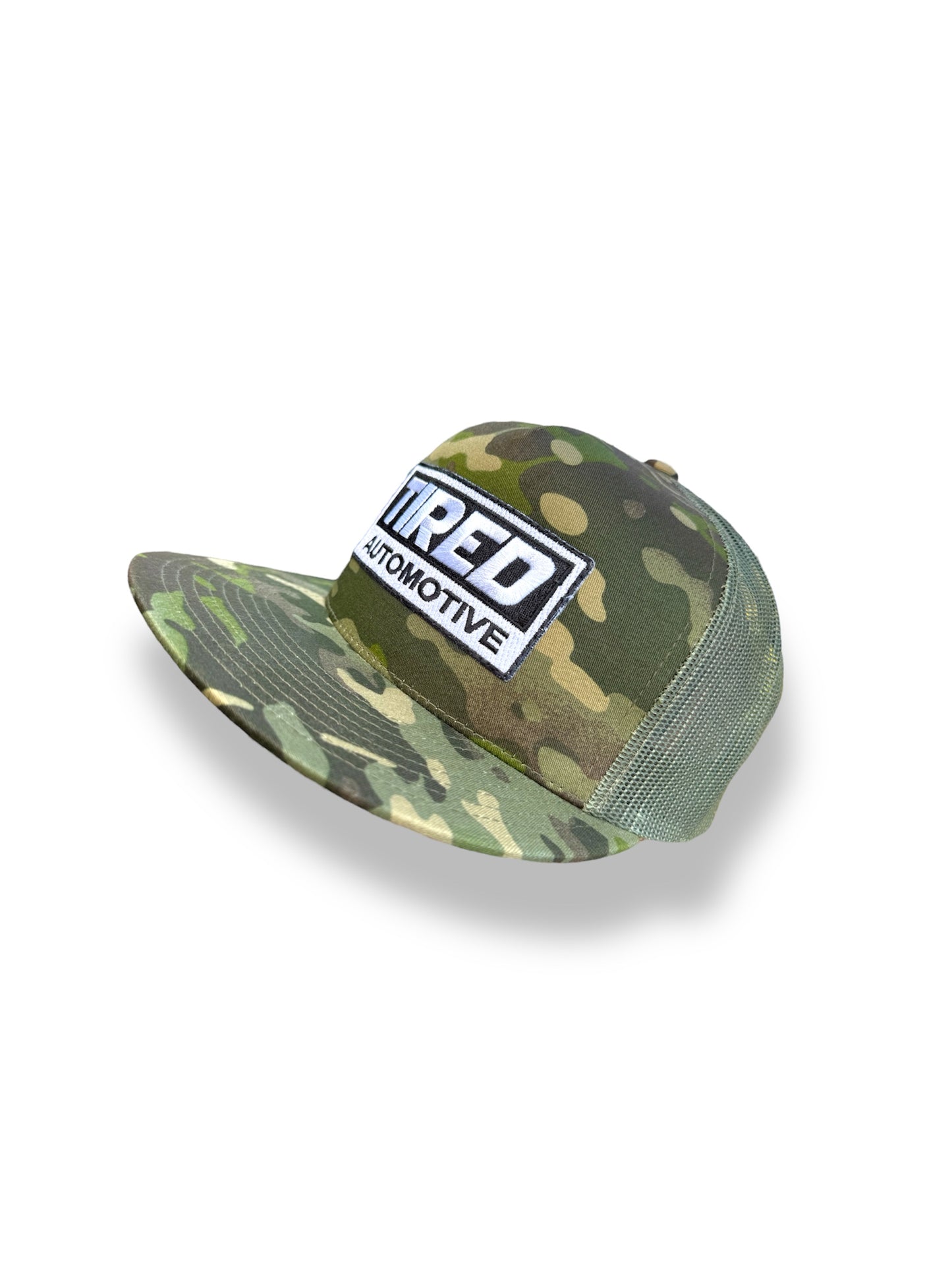 TIRED AUTOMOTIVE LIGHT CAMO SNAPBACK HAT