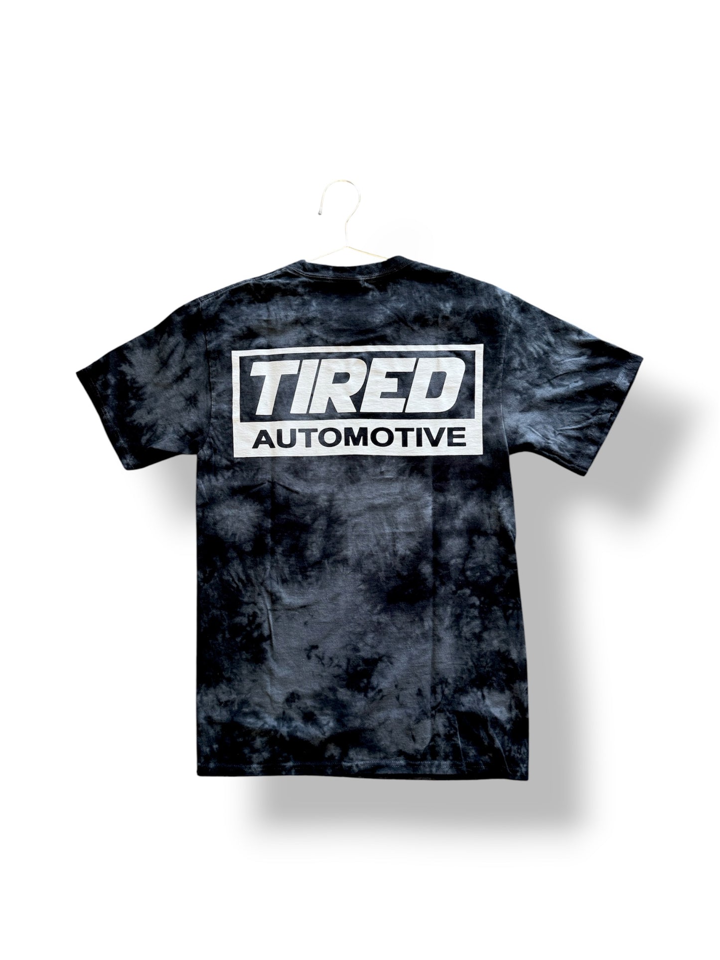 TIRED AUTOMOTIVE TIE DYE OG LOGO T SHIRT