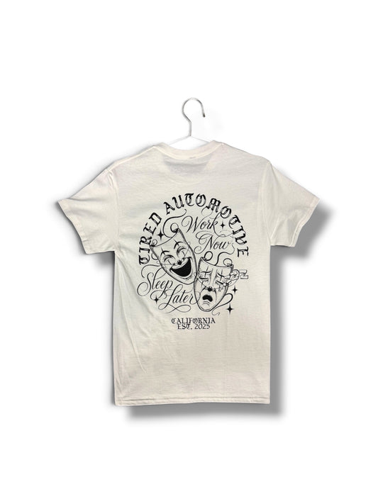 Sleep Later White T Shirt